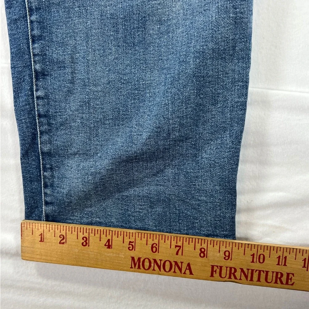Madewell Slim Wide-Leg Crop Jeans Womens 31 Medium Wash Blue Denim High Rise